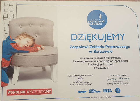 Ilustracja do aktualności Włączyliśmy się w akcję Przetrwamy oraz w zbiórkę pieniędzy dla Wojtusia.
