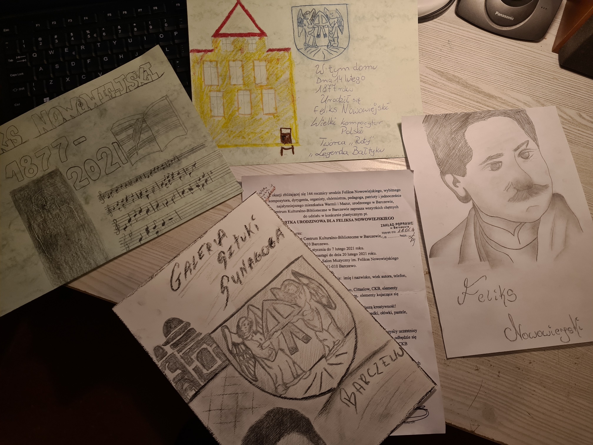 Ilustracja do aktualności Udział NASZYCH WYCHOWANKÓW  w konkursie: KARTKA URODZINOWA DLA FELIKSA NOWOWIEJSKIEGO
