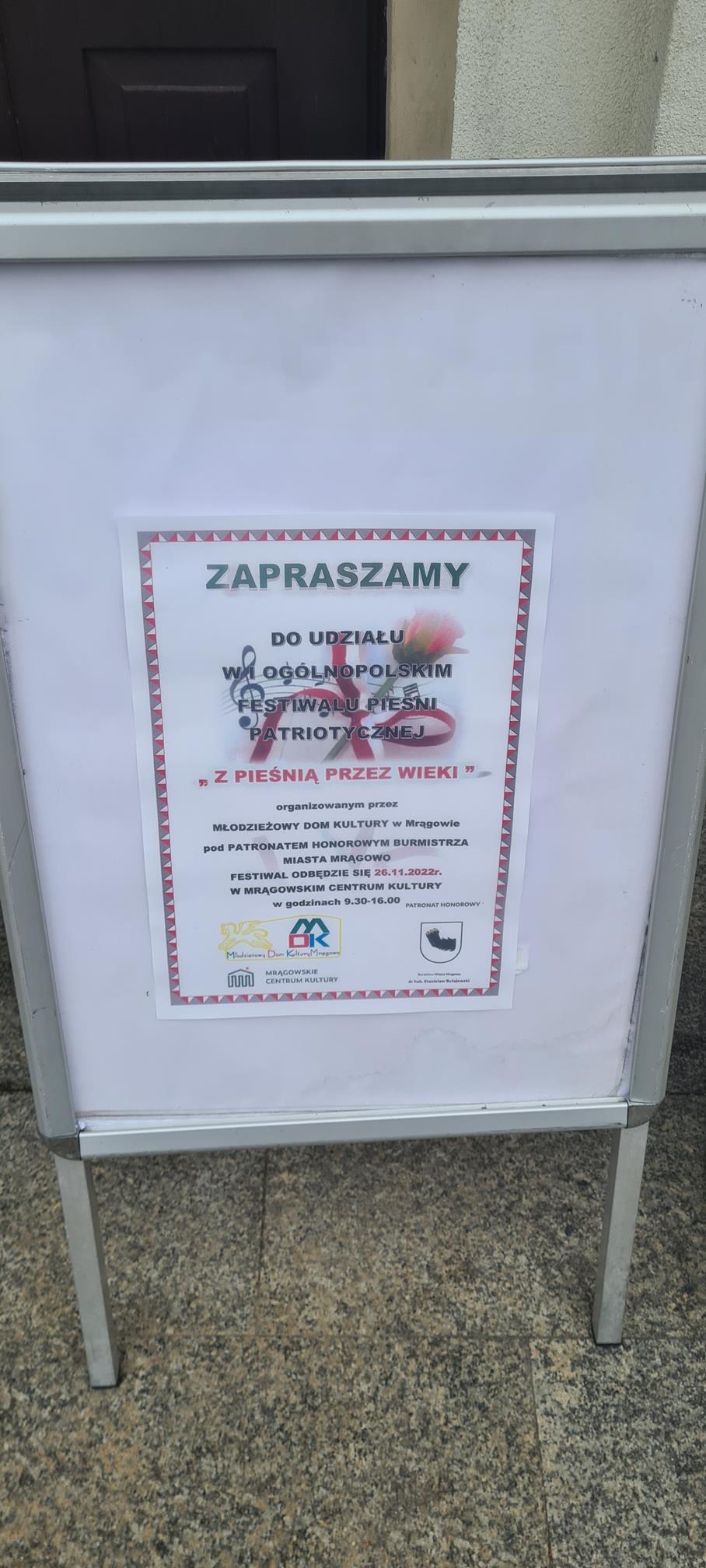 Ilustracja do aktualności 1 OGÓLNOPOLSKI FESTIWAL PIEŚNI PATRIOTYCZNEJ „ Z PIEŚNIĄ PRZEZ WIEKI”